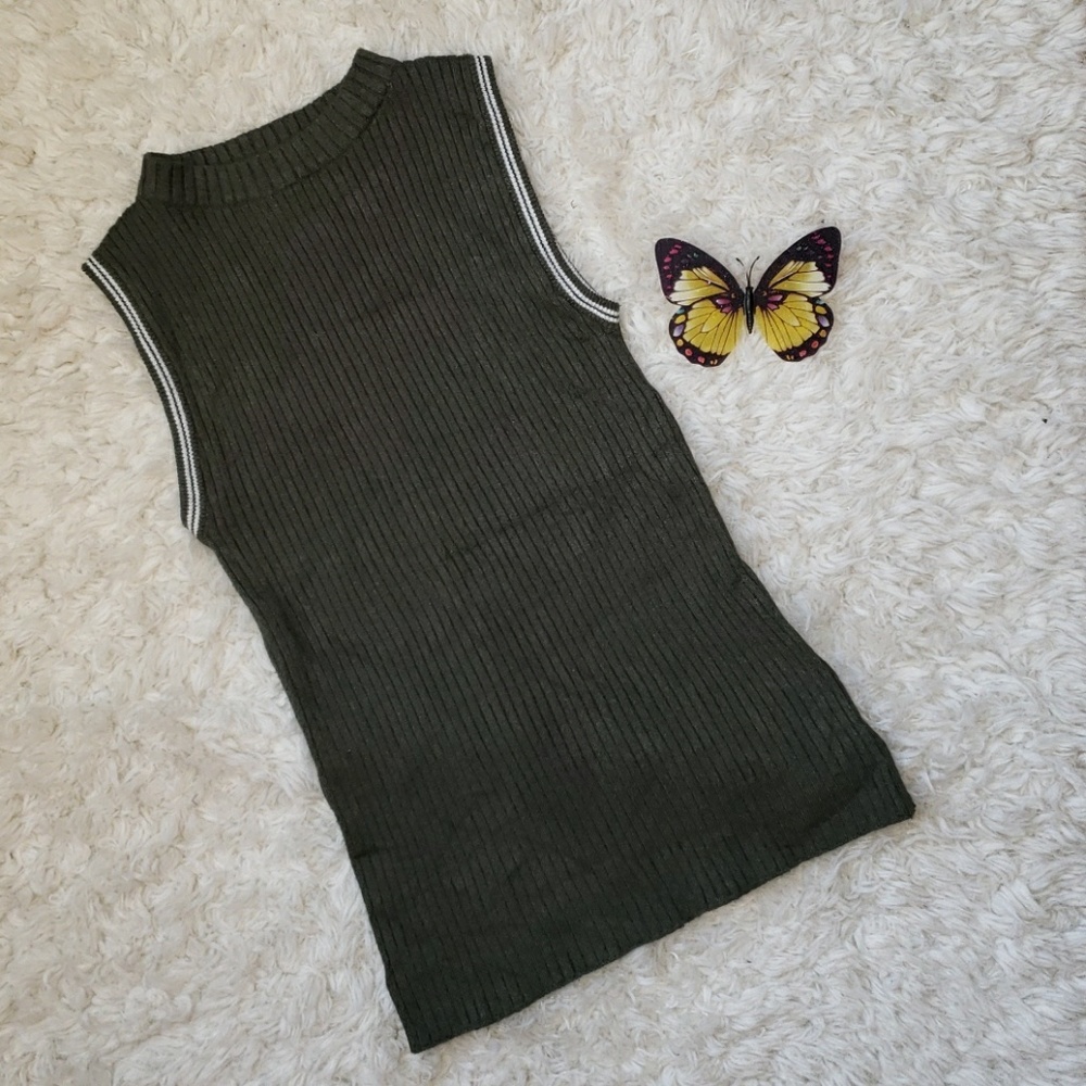 Cloud Chaser Olive Green Sleeveless Top